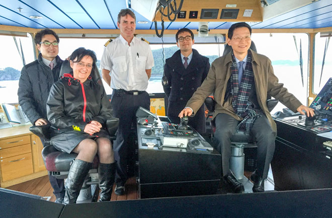 Sør-koreansk delegasjon på skipsbesøk