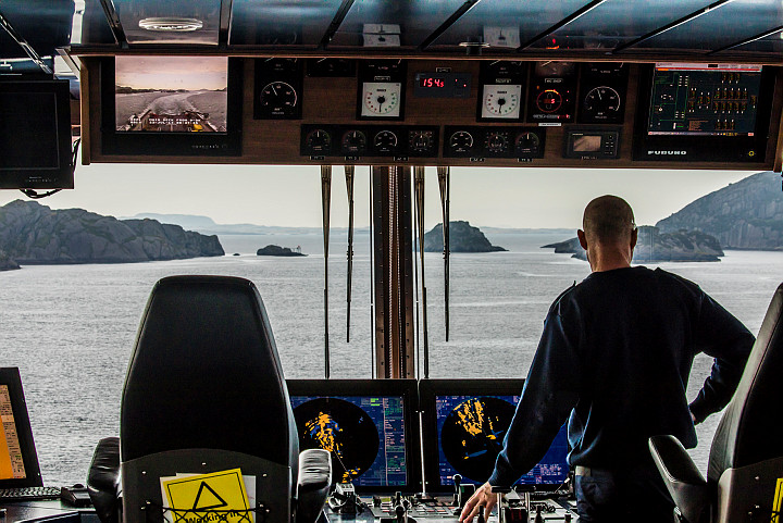 Photo from the bridge on a vessel